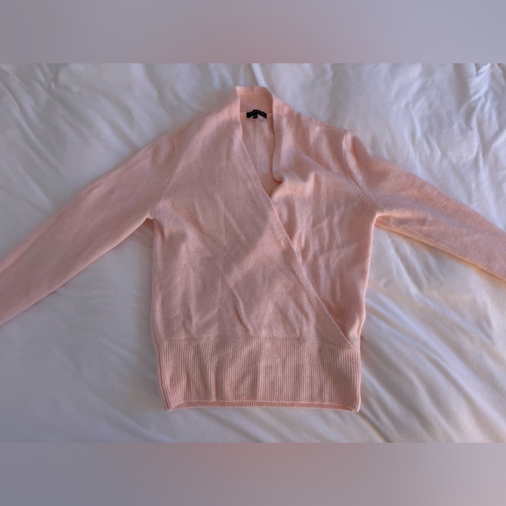 1. State - pink for VALENTINE’S DAY - V-neck Wrap Sweater - size S